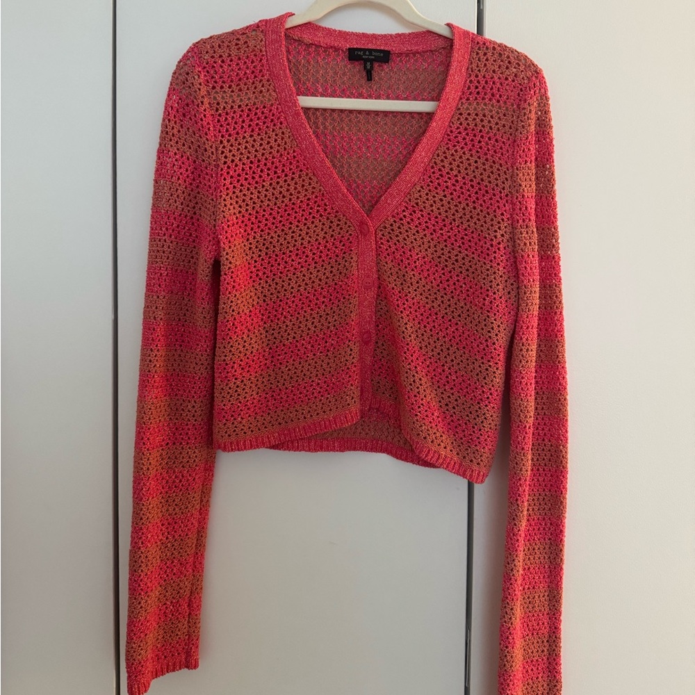 Rag & Bone Pink and Orange Knit Sweater